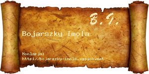 Bojarszky Imola névjegykártya